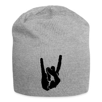 symbol of rock - Jersey-Beanie - Grau meliert - Vorne