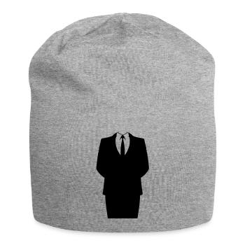 Anzug und Krawatte - Jersey-Beanie - Grau meliert - Vorne