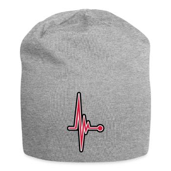 Heartbeat - Jersey Beanie - heather grey - Front