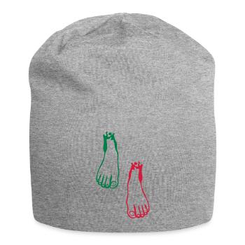 rechten fuss links - Jersey-Beanie - Grau meliert - Vorne