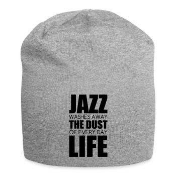Jazz - Music - Blues - Funk - Jazzman - Groove - Jersey Beanie - heather grey - Front