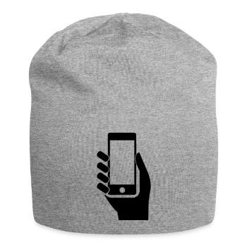 mobil_phone_01 - Jersey Beanie - heather grey - Front