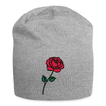 rose_002 - Jersey-Beanie - Grau meliert - Vorne