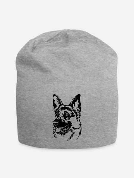 Deutscher Schäferhund - Jersey-Beanie - Grau meliert