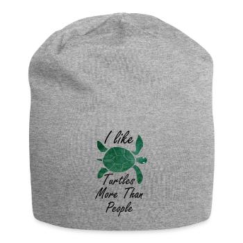 Turtles turtle - Jersey Beanie - heather grey - Front