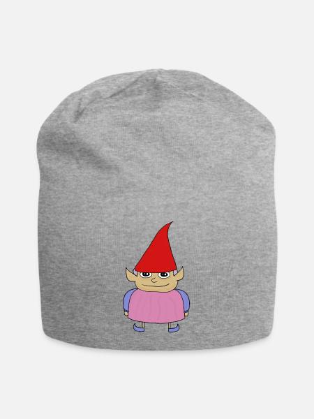 Gartenzwerg - Jersey-Beanie - Grau meliert