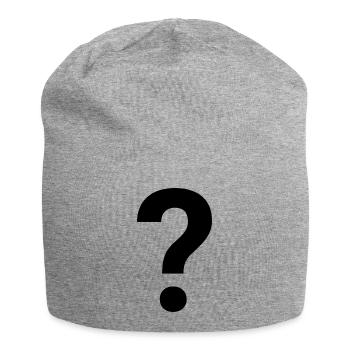 Fragezeichen - Jersey-Beanie - Grau meliert - Vorne