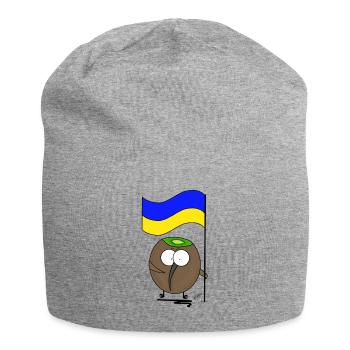 Beaked fruit Solidarity with Ukraine - Jersey Beanie - heather grey - Front