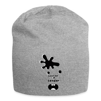 love me tender tache - Bonnet en jersey - gris chiné - Devant