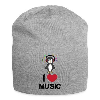 Déclaration cool Coeur Oiseau de mer Pingouin Animal Oiseau - Bonnet en jersey - gris chiné - Devant