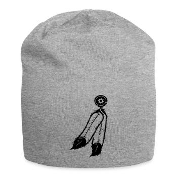 Bijoux en plumes - Bonnet en jersey - gris chiné - Devant
