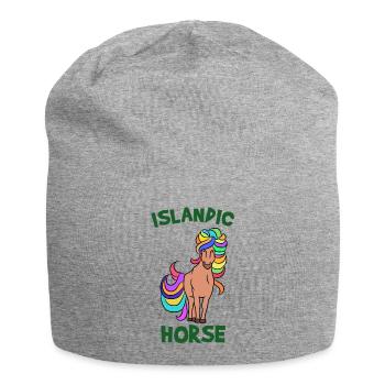 Icelandic ponies saying Icelandic horses horse fan - Jersey Beanie - heather grey - Front