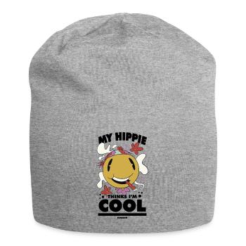 lustiger Hippie - Jersey-Beanie - Grau meliert - Vorne