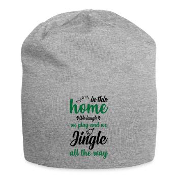 Tous les cœurs rentrent à la maison pour Noël - Bonnet en jersey - gris chiné - Devant