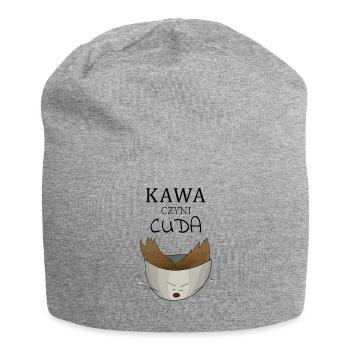 Kaffee wirkt Wunder - Jersey-Beanie - Grau meliert - Vorne