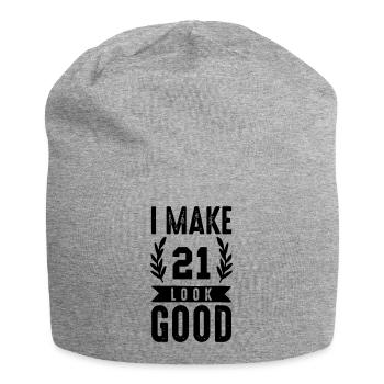 look good 21 - Jersey Beanie - heather grey - Front