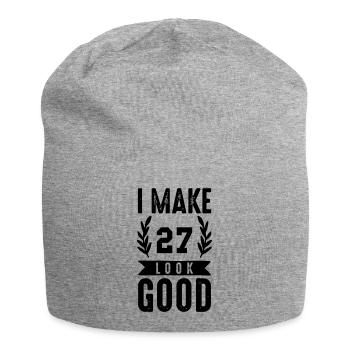 look good 27 - Jersey Beanie - heather grey - Front