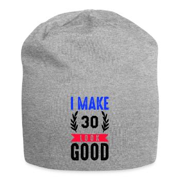 look good 30 - Jersey-Beanie - Grau meliert - Vorne