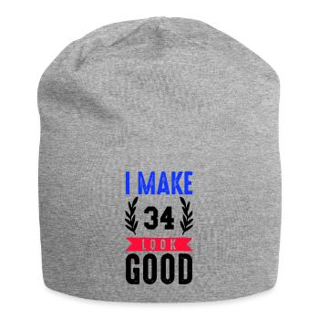look good 34 - Jersey-Beanie - Grau meliert - Vorne