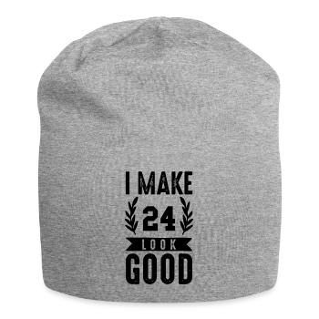 look good 24 - Jersey Beanie - heather grey - Front