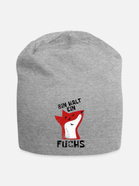 Bin halt ein Fuchs - schlau und clever - Jersey-Beanie - Grau meliert