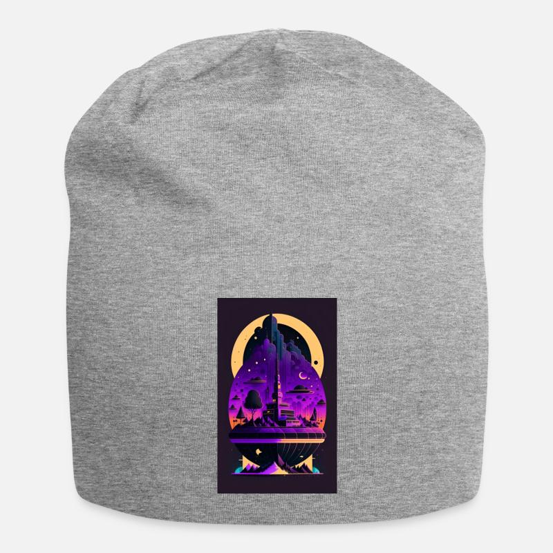 ORIGINALE KUNST - Jersey-Beanie - Grau meliert