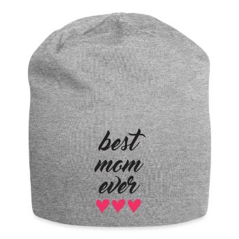 Best Mom Ever - Jersey Beanie - heather grey - Front