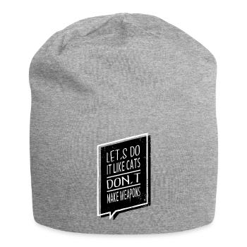 humor funny quote hippie child anti war - Jersey-Beanie - Grau meliert - Vorne