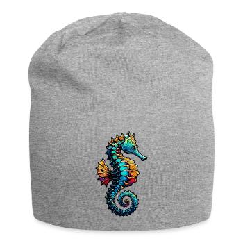 Seepferdchen - Jersey-Beanie - Grau meliert - Vorne