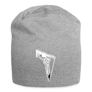 Puppenspieler Marionetten Saiten - Jersey-Beanie - Grau meliert - Vorne
