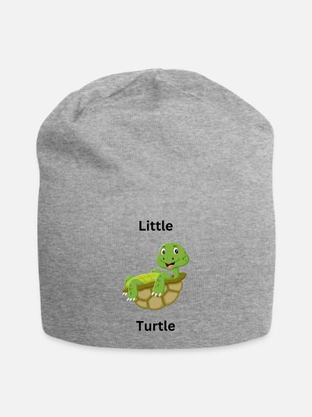 Little turtle - Jersey-Beanie - Grau meliert