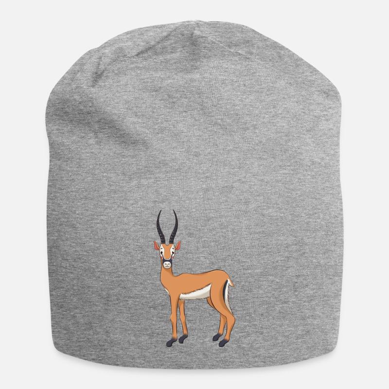 Antilope - Jersey-Beanie - Grau meliert