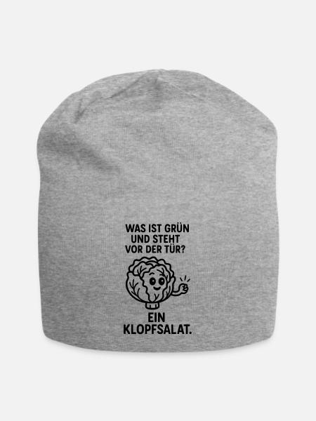klopfsalat witz - Jersey-Beanie - Grau meliert