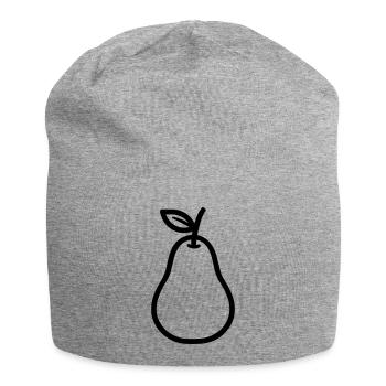 poire - Bonnet en jersey - gris chiné - Devant