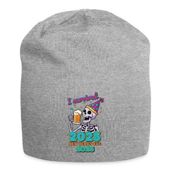 Ich habe die Silvesterparty 2025 überlebt - Jersey-Beanie - Grau meliert - Vorne