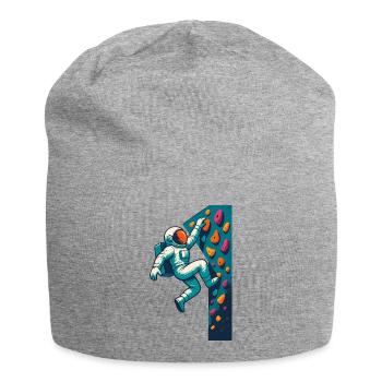 Bouldern Astronaut schweben leicht klettern Gesche - Jersey-Beanie - Grau meliert - Vorne