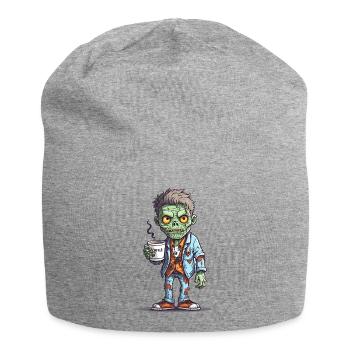 Coffee Monster - Caffeine Zombie - Morning Grouch - Jersey Beanie - heather grey - Front