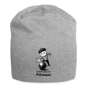 J'peux pas j'ai pétanque - Bonnet en jersey - gris chiné - Devant