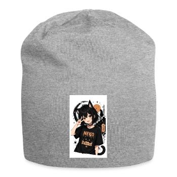 Neko Nachtkatze Shirt - Jersey-Beanie - Grau meliert - Vorne