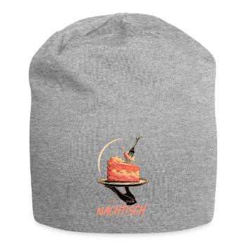 Himmel zum Nachtisch – Wolkenkuchen - Jersey-Beanie - Grau meliert - Vorne