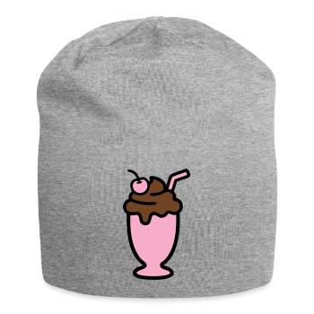 Milchshake Eiscreme Icon - Jersey Beanie - heather grey - Front