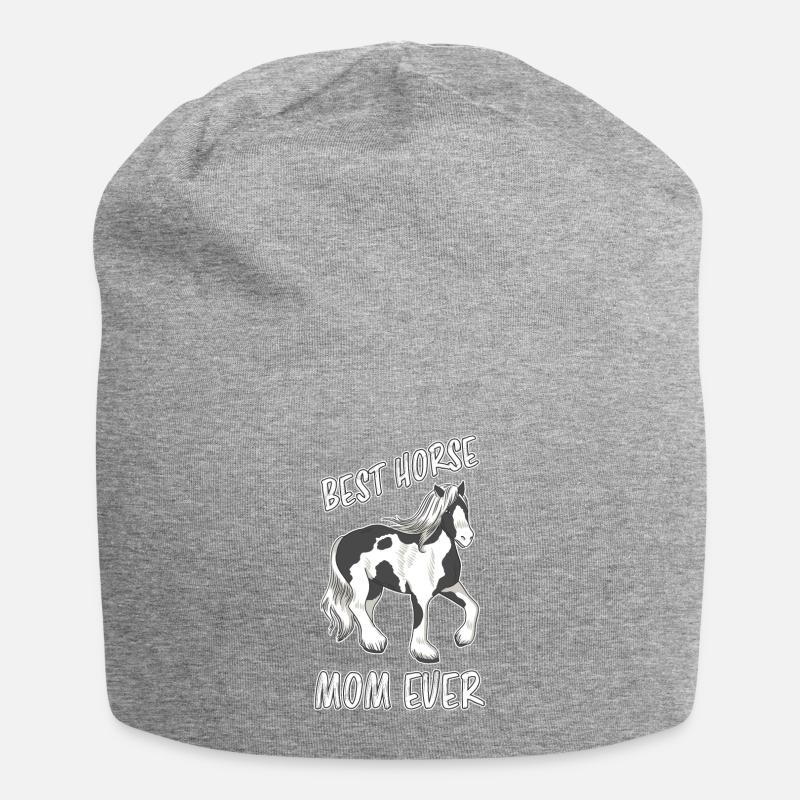Meilleur cadeau de maman de cavalier de tous les temps - Bonnet en jersey - gris chiné