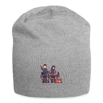Medizinisch - Jersey-Beanie - Grau meliert - Vorne