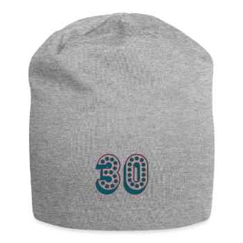HAPPY BIRTHDAY. JOYEUX ANNIVERSAIRE. ANNIVERSAIRE. - Bonnet en jersey - gris chiné - Devant
