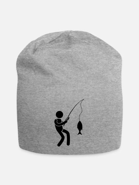 Fischer Fischen Mann Angeln - Jersey-Beanie - Grau meliert