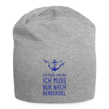 Ich Muss Gar Nix Ich Muss Nur Nach Bensersiel - Jersey-Beanie - Grau meliert - Vorne