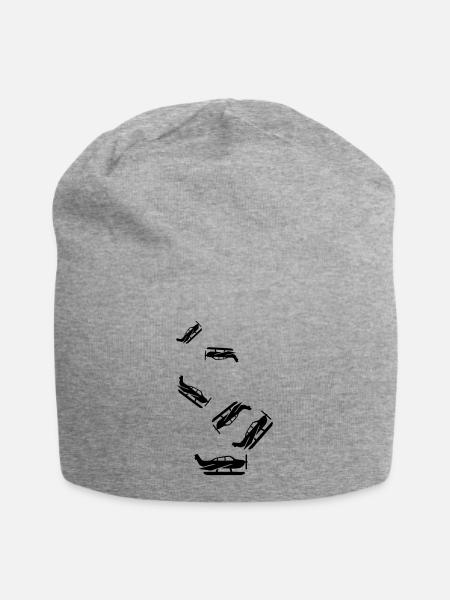 Flugzeug symbol - Jersey-Beanie - Grau meliert