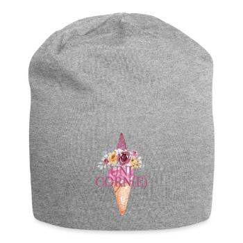 unique unicorn ice cream cone cone - Jersey Beanie - heather grey - Front