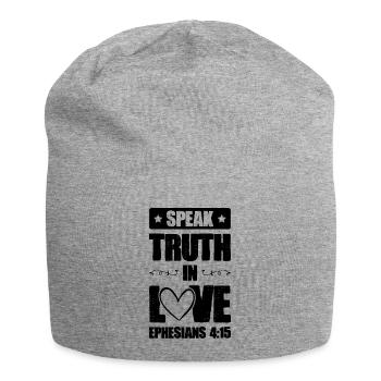 Bible Love Verses - Jersey Beanie - heather grey - Front