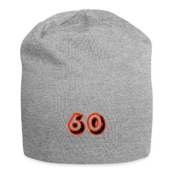 60. 60 ANS. 60e ANNIVERSAIRE. ANNIVERSAIRE 60 ANS. - Bonnet en jersey - gris chiné - Devant